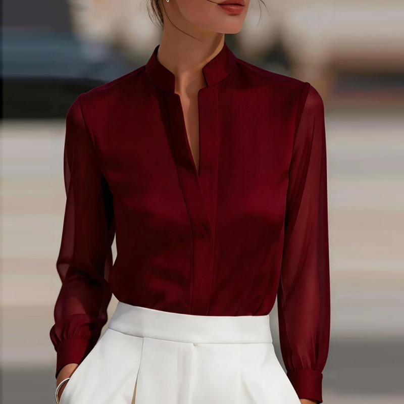 New Mesh See Through Fashion S - огляд і ціна Silk Blouse