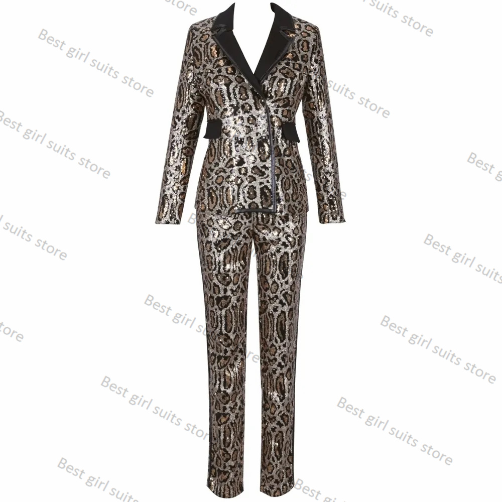 Leopard Printed 2 Piece Women  - огляд і ціна Tailored Trouser Wide