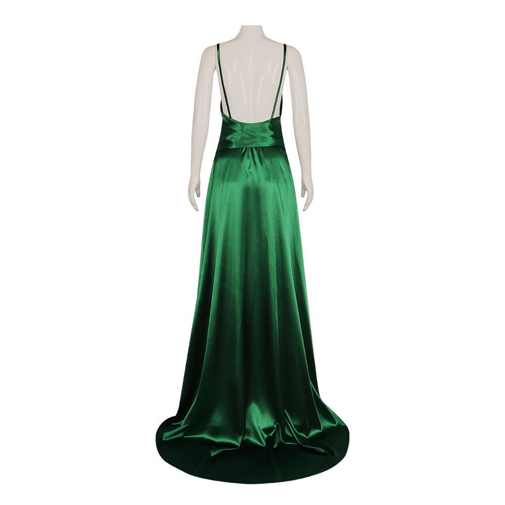 Emerald Satin Camisole Dress - - огляд і ціна Evening Gown