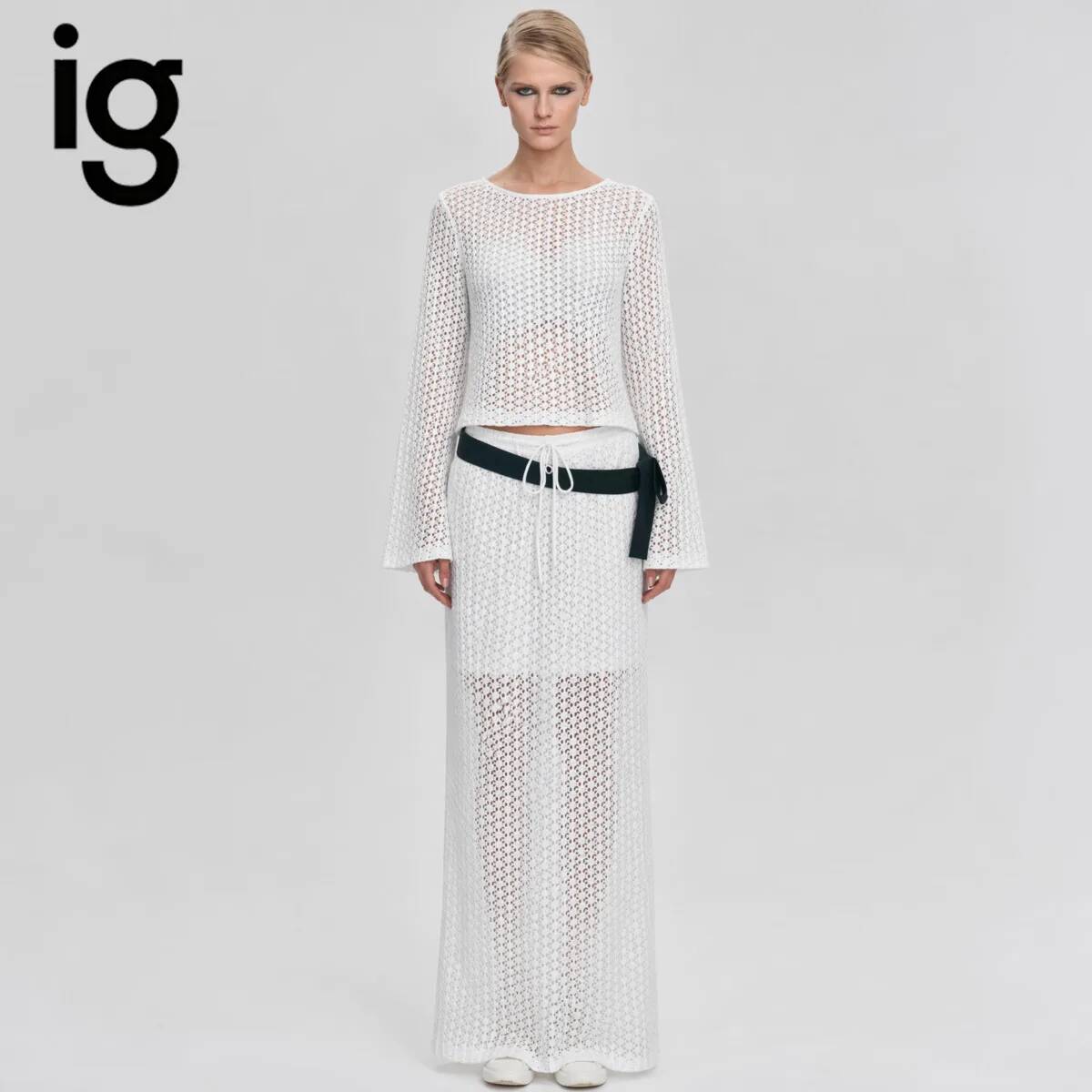 IG 2026 Women's Hollow Out Kni - огляд і ціна Formal Skirt
