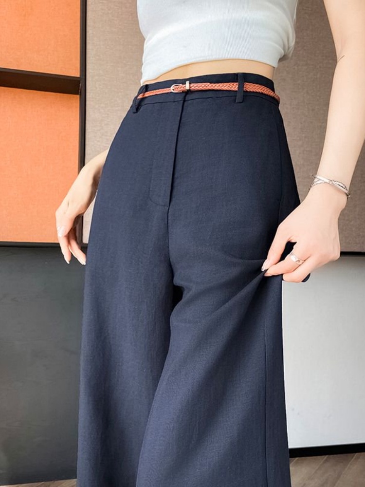 High Waist Narrow Cut Linen Co - огляд і ціна Tailored Trouser Wide