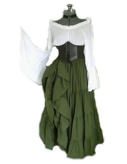 High Waist Long Sleeve Dress C - огляд і ціна Midi Dress