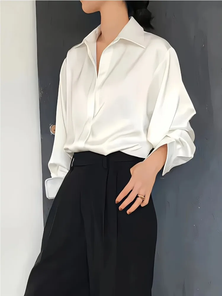 Plus Size Casual Women Silk Sh - огляд і ціна Silk Blouse