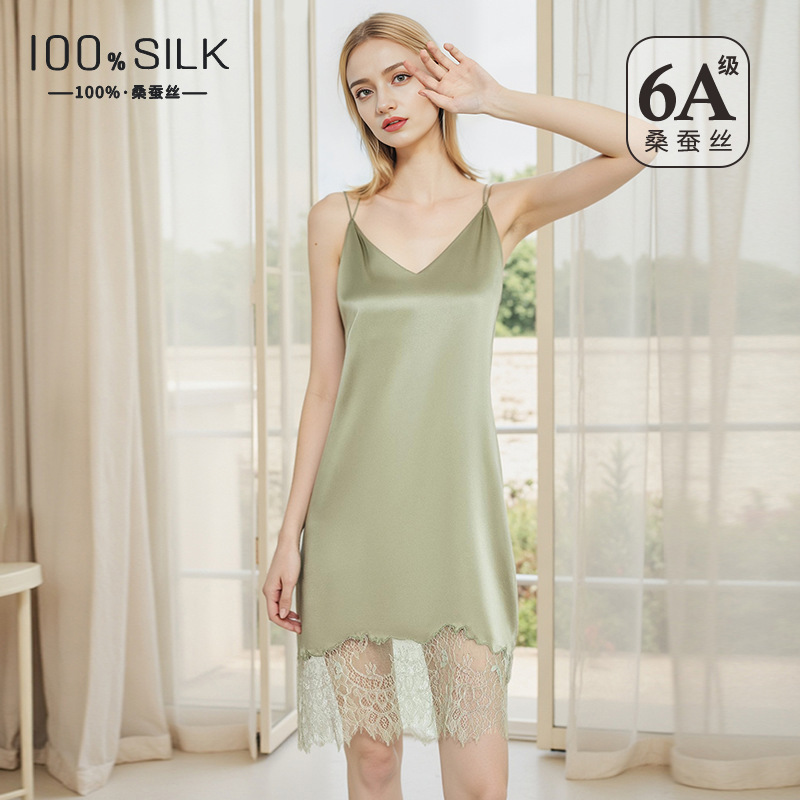 Sexy Ice Silk Slip Dress Women - огляд і ціна Lace Dress