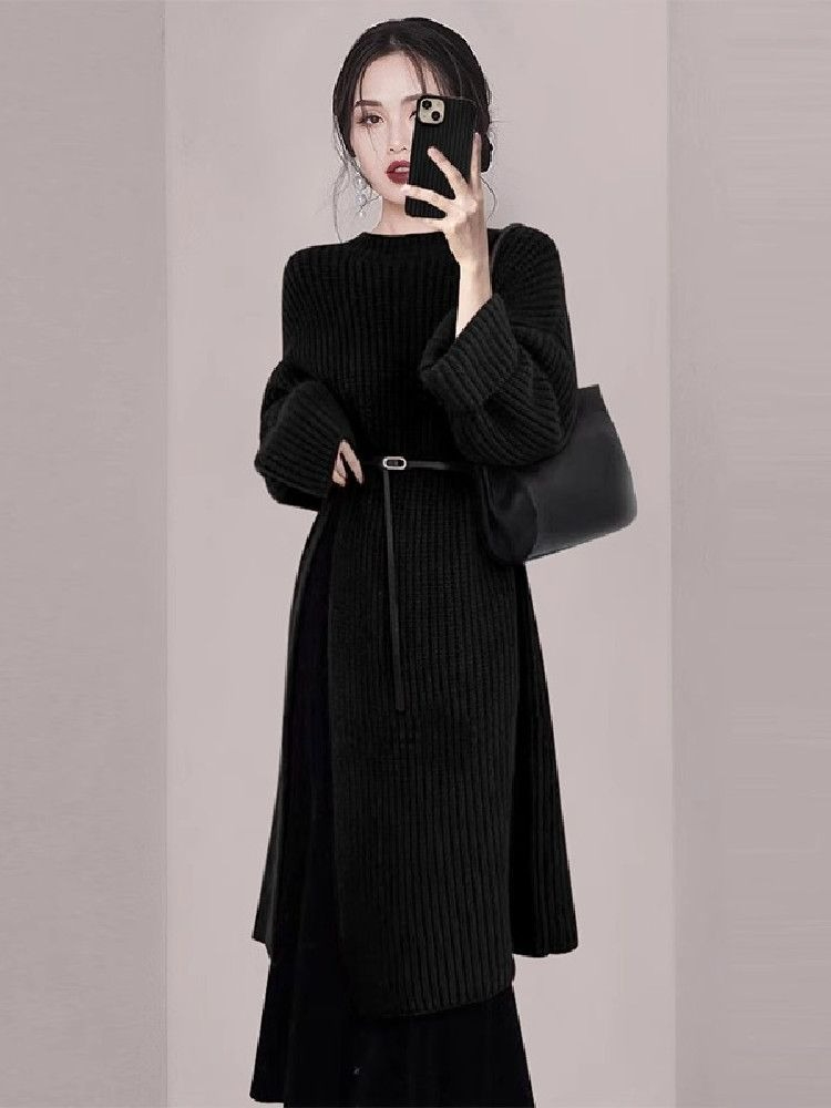 Women Elegant Red Knit Dress A - огляд і ціна Women'S Red Formal Wear