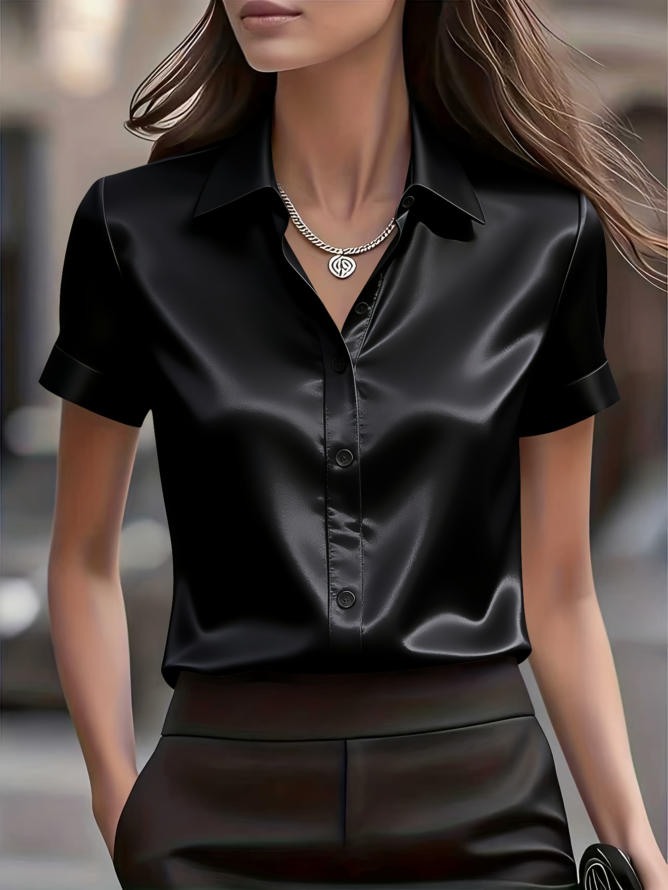 Elegant Slim Fit Silk Blend Co - огляд і ціна Silk Blouse