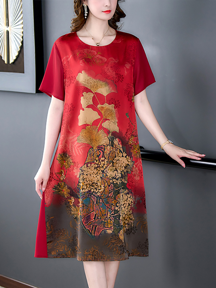 2024 Red Silk Floral Luxury We - огляд і ціна Women'S Red Formal Wear