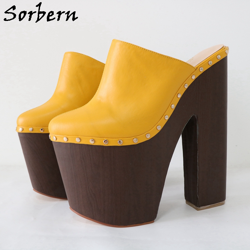 Sorbern Ginger Yellow Pump Sho - огляд і ціна Pump Heel Block