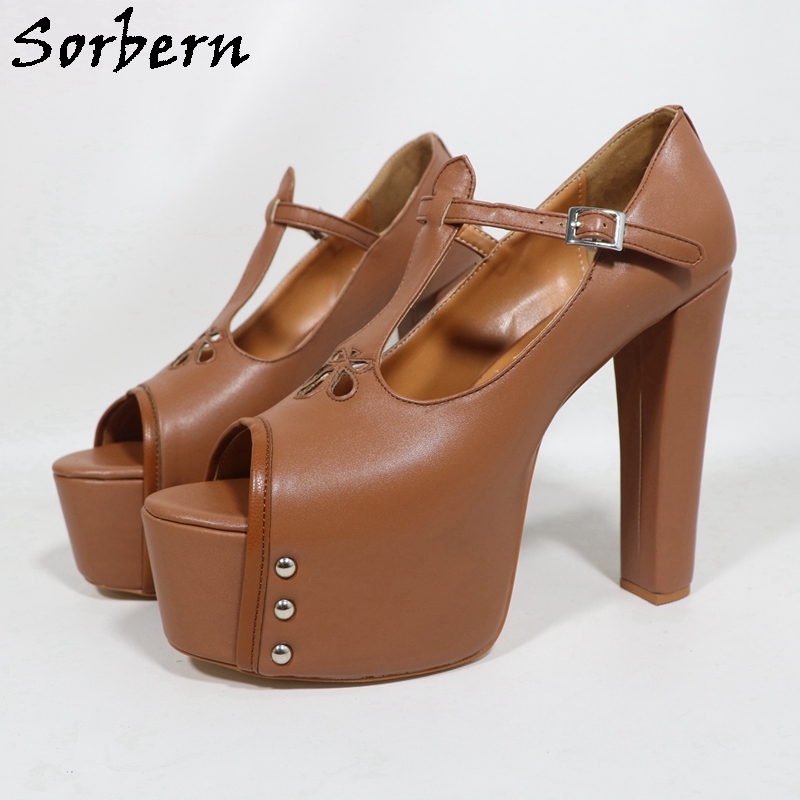 Sorbern Brown Matte Women Pump - огляд і ціна Pump Heel Block