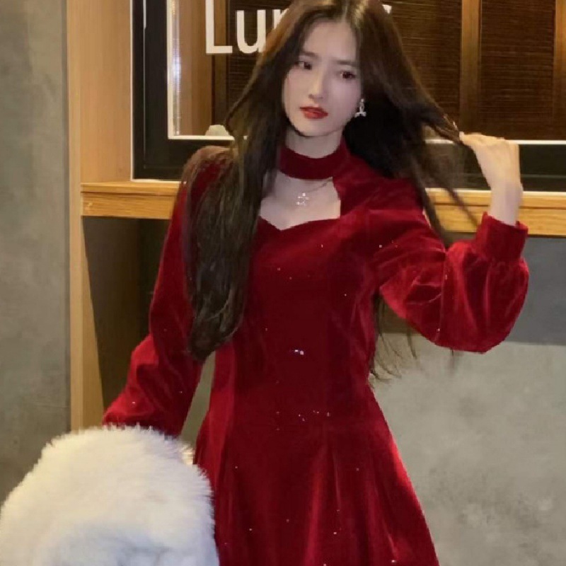 Fine Sparkling Velvet Dress Wo - огляд і ціна Women'S Red Formal Wear